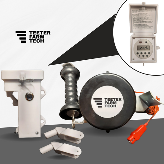 Automatic Gate Opener (Complete Package) | Timer with Recoil Reel & Brace Bracket Pair